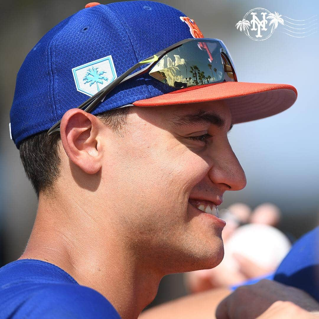 ニューヨーク・メッツさんのインスタグラム写真 - (ニューヨーク・メッツInstagram)「A smile as sweet as his swing 😃. What is there not to love about @mconforto8? #Mets #LGM」3月16日 1時21分 - mets