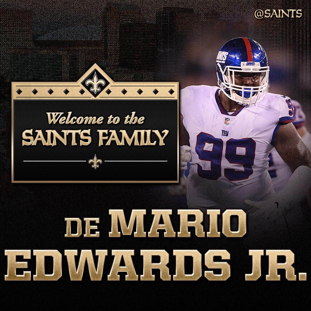 ニューオーリンズ・セインツさんのインスタグラム写真 - (ニューオーリンズ・セインツInstagram)「#Saints agree to terms with DE Mario Edwards Jr. (@97_rio) on two-year contract!」3月16日 2時57分 - saints