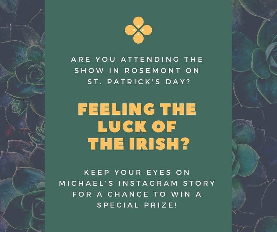 マイケル・ブーブレさんのインスタグラム写真 - (マイケル・ブーブレInstagram)「Rosemont show attendee’s, make sure to keep an eye on Michael’s Instagram STORY this Sunday 🍀🍀」3月16日 3時12分 - michaelbuble