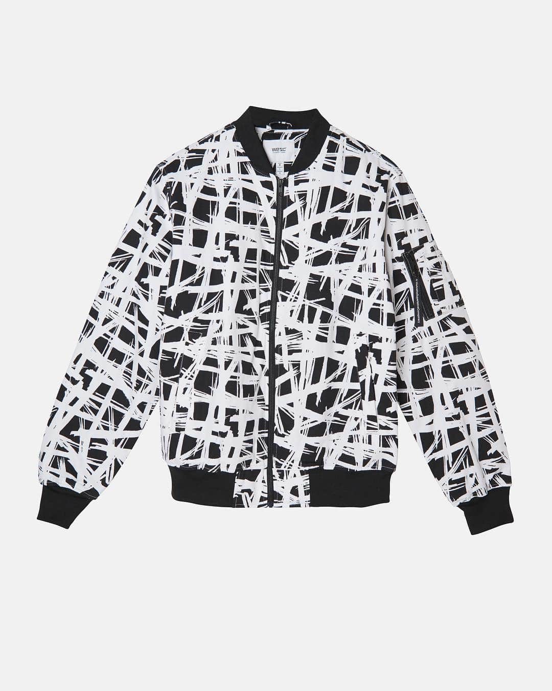 のインスタグラム：「Spring season is around the corner. With the weather transitioning, you need a perfect bomber to withstand this phase.  Our Abstract and Monochrome Bombers are the perfect pieces for a range of different temperatures.  Available now at @wescsoho , @wescstockholm and Wesc.com. Link in bio.  #Wesc #superlativeconspiracy #Wescspring19 #wastedyouth #spring #outerwear #jacket」