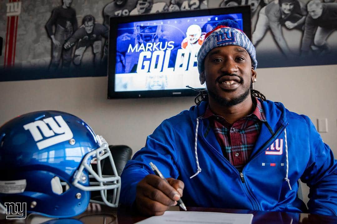 New York Giantsさんのインスタグラム写真 - (New York GiantsInstagram)「@markusgolden is a New York Giant!」3月16日 4時32分 - nygiants