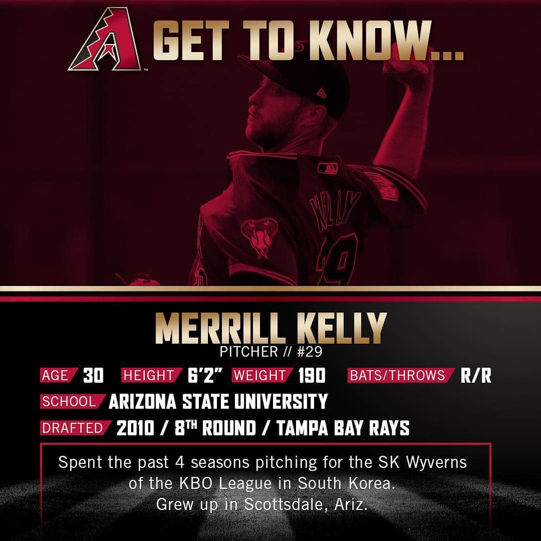 アリゾナ・ダイヤモンドバックスさんのインスタグラム写真 - (アリゾナ・ダイヤモンドバックスInstagram)「The hometown kid returns to Arizona. Get to know #Dbacks pitcher Merrill Kelly. Swipe and watch ‘til the end to peep his dance moves. 🕺」3月16日 5時20分 - dbacks