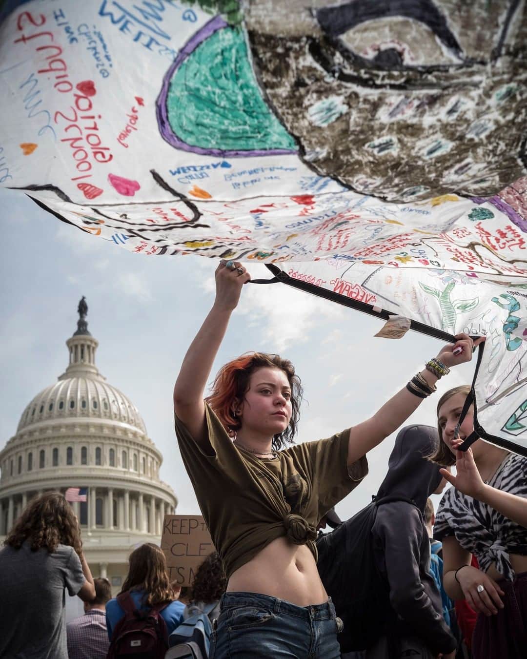 TIME Magazineさんのインスタグラム写真 - (TIME MagazineInstagram)「Thousands of schoolchildren across the U.S. gathered in #protest on March 15, uniting with youths around the world in a goal they believe is critical to their collective future: pressuring world leaders into acting on #climatechange, particularly to cut carbon emissions over the next decade in order to reduce the extent of #globalwarming. The movement, started by 16-year-old Greta Thunberg of Sweden, was expected to see children, parents and their supporters take to the streets in some 1,500 cities across more than 100 countries. Meet the young people who organized the massive protest at the link in bio. Photograph by @davidbutow—@reduxpictures for TIME」3月16日 6時22分 - time