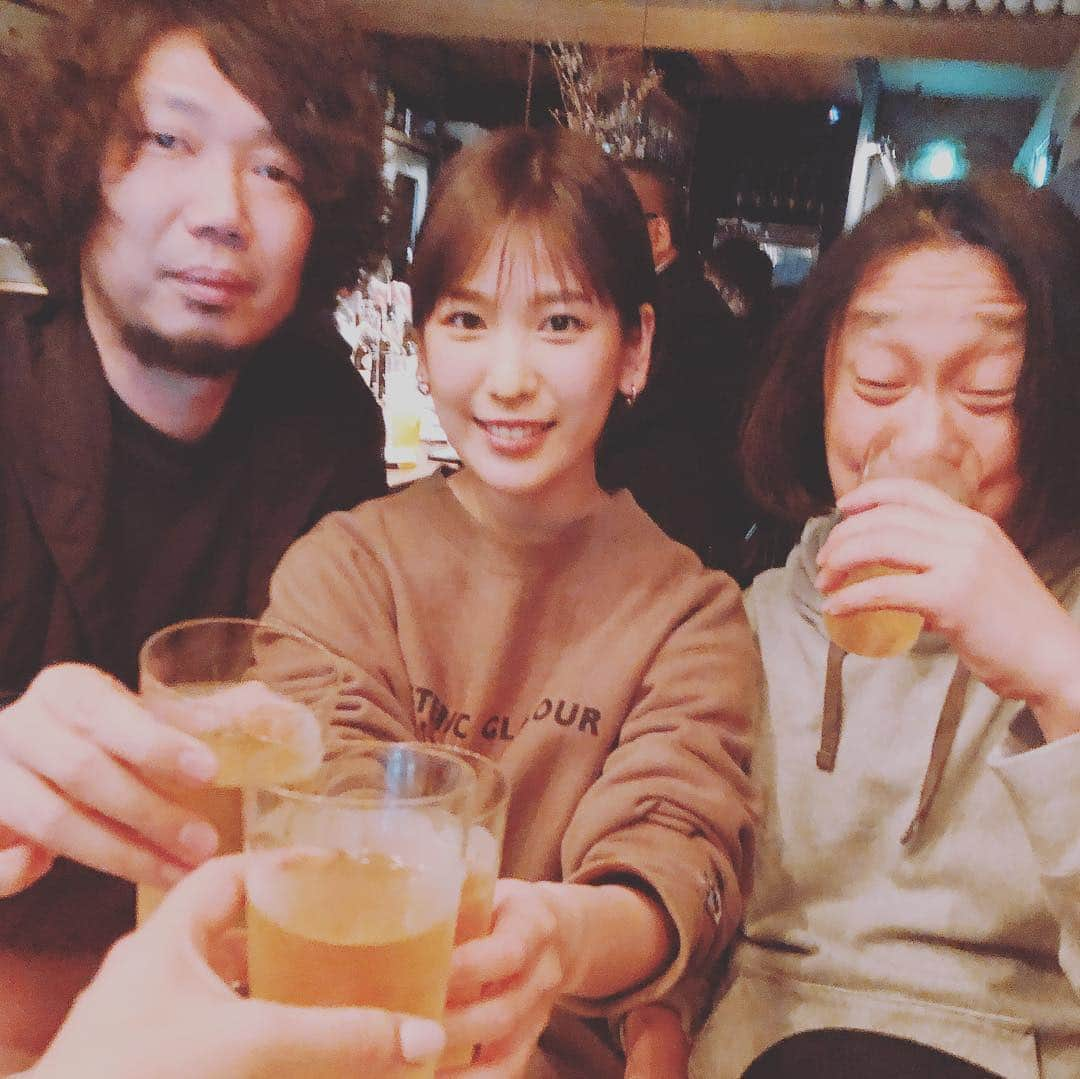 阿部洋子さんのインスタグラム写真 - (阿部洋子Instagram)「🥂 #宴  #夏目会  #永野 #マンボウやしろ #家城啓之 #夏目花実  #闇ごはん  闇深し4人が集いました。 揃うのは2年ぶりくらい？か！ 闇を確認し合って昨夜は解散。 闇満載なのにたのしかったー\(◡̈)/ 次はお花見かなー🎶 #radio」3月16日 16時01分 - hirocoring