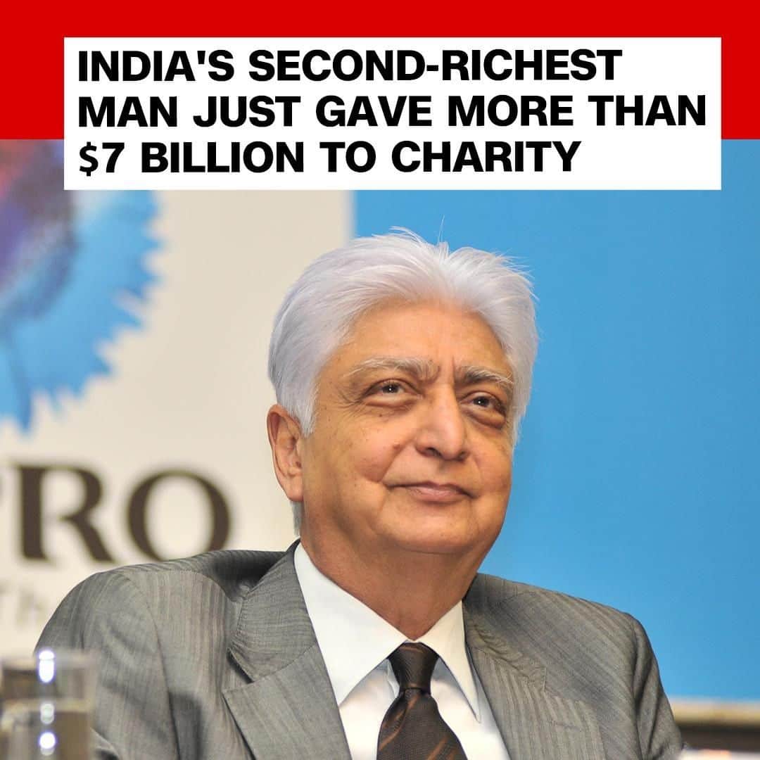 CNNさんのインスタグラム写真 - (CNNInstagram)「In what may be the country’s biggest single donation ever, Azim Premji, who is chairman of tech corporation Wipro, is handing company shares — worth nearly $7.5 billion — to his philanthropic foundation. Premji, who has now donated a total of $21 billion to the Azim Premji Foundation over several years, has a fortune of more than $18 billion. (📸: Aniruddha Chowdhury/Mint via Getty Images)」3月16日 16時00分 - cnn