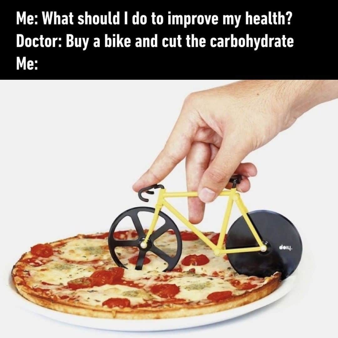 9GAGさんのインスタグラム写真 - (9GAGInstagram)「*Stomach satisfied*⠀ *Mental health improved*⠀ #pizza #food #carb #bike #9gag」3月16日 16時00分 - 9gag