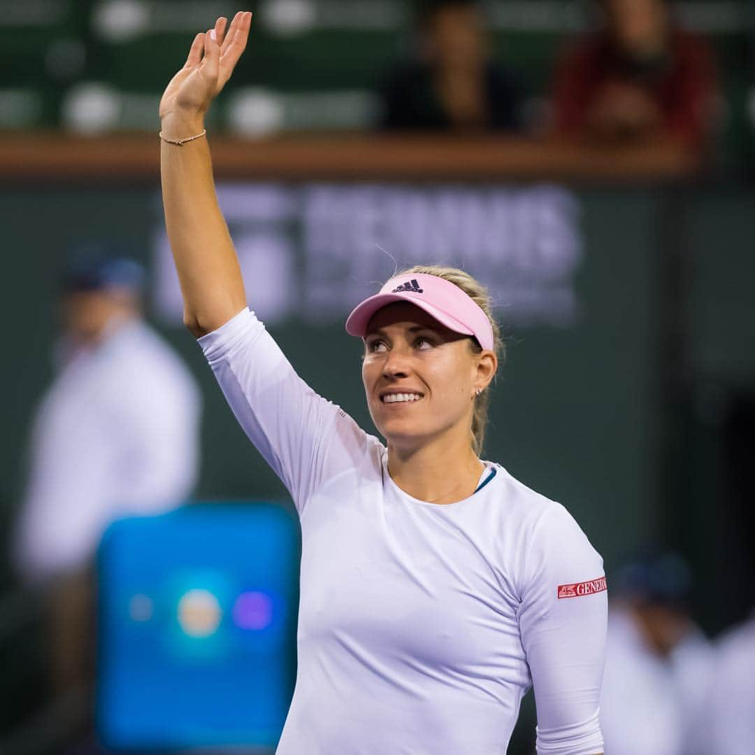 WTA（女子テニス協会）さんのインスタグラム写真 - (WTA（女子テニス協会）Instagram)「➡️ First @bnpparibasopen final 🙌👏 @angie.kerber」3月16日 15時58分 - wta