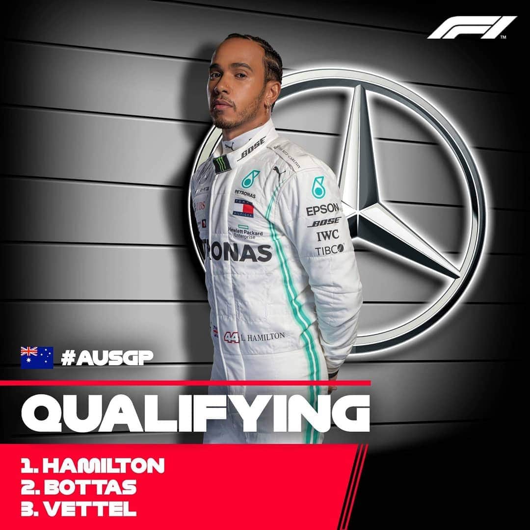 F1さんのインスタグラム写真 - (F1Instagram)「BREAKING: It's SIX Australian Grand Prix poles in a row for @lewishamilton! Team mate @valtteribottas makes it an all-silver front row 👌 . #F1 #Formula #AusGP #LewisHamilton #Mercedes @mercedesamgf1」3月16日 16時08分 - f1