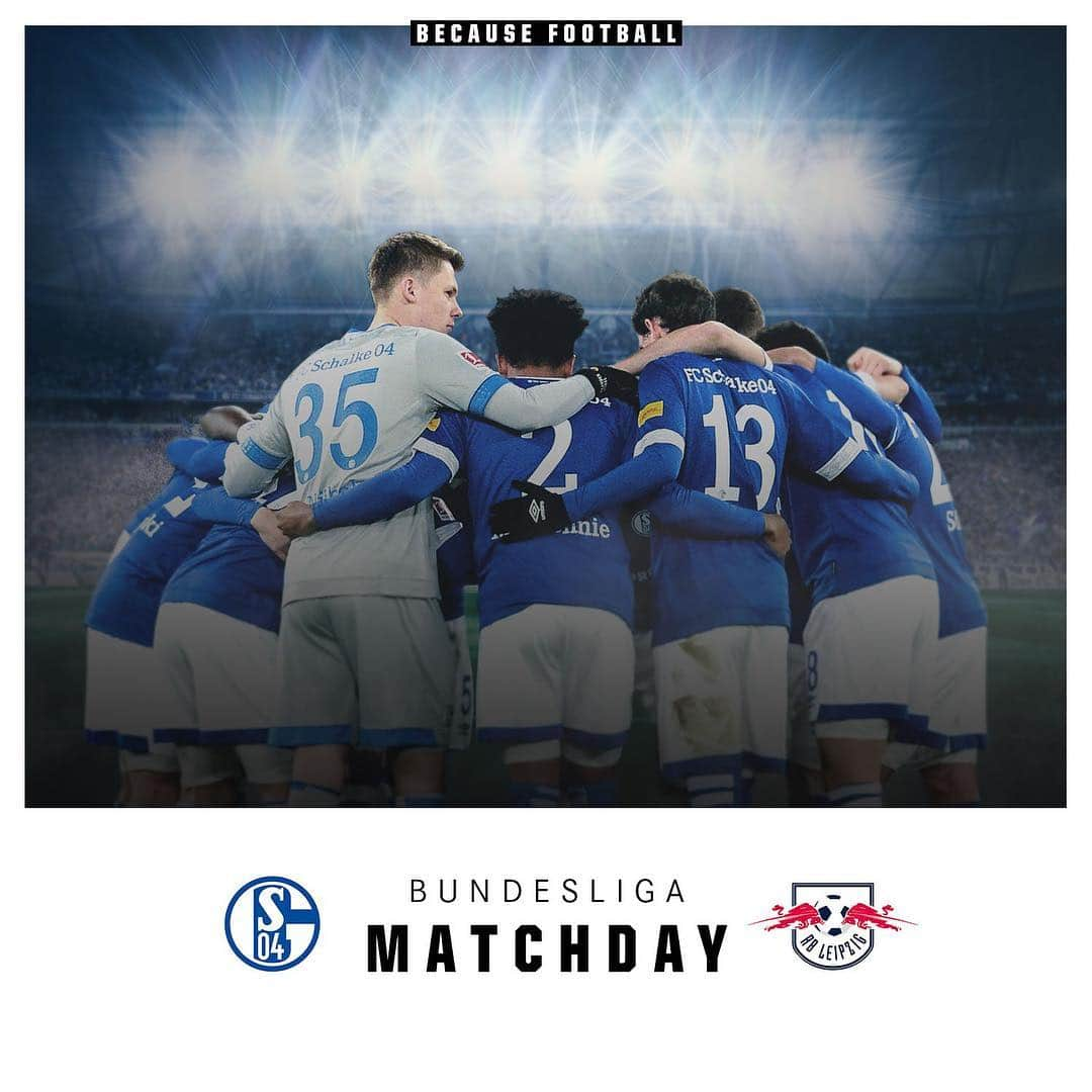 シャルケ04さんのインスタグラム写真 - (シャルケ04Instagram)「🙌🏼 MATCHDAY❗️ ⚽️ Schalke 04 🆚 @dierotenbullen 📍 @veltins_arena 🕞 15.30 CET #️⃣ #S04RBL . . #Schalke #S04 #Matchday #Bundesliga #Fussball #Football #Soccer #🔵⚪️ #Knappen」3月16日 17時05分 - s04