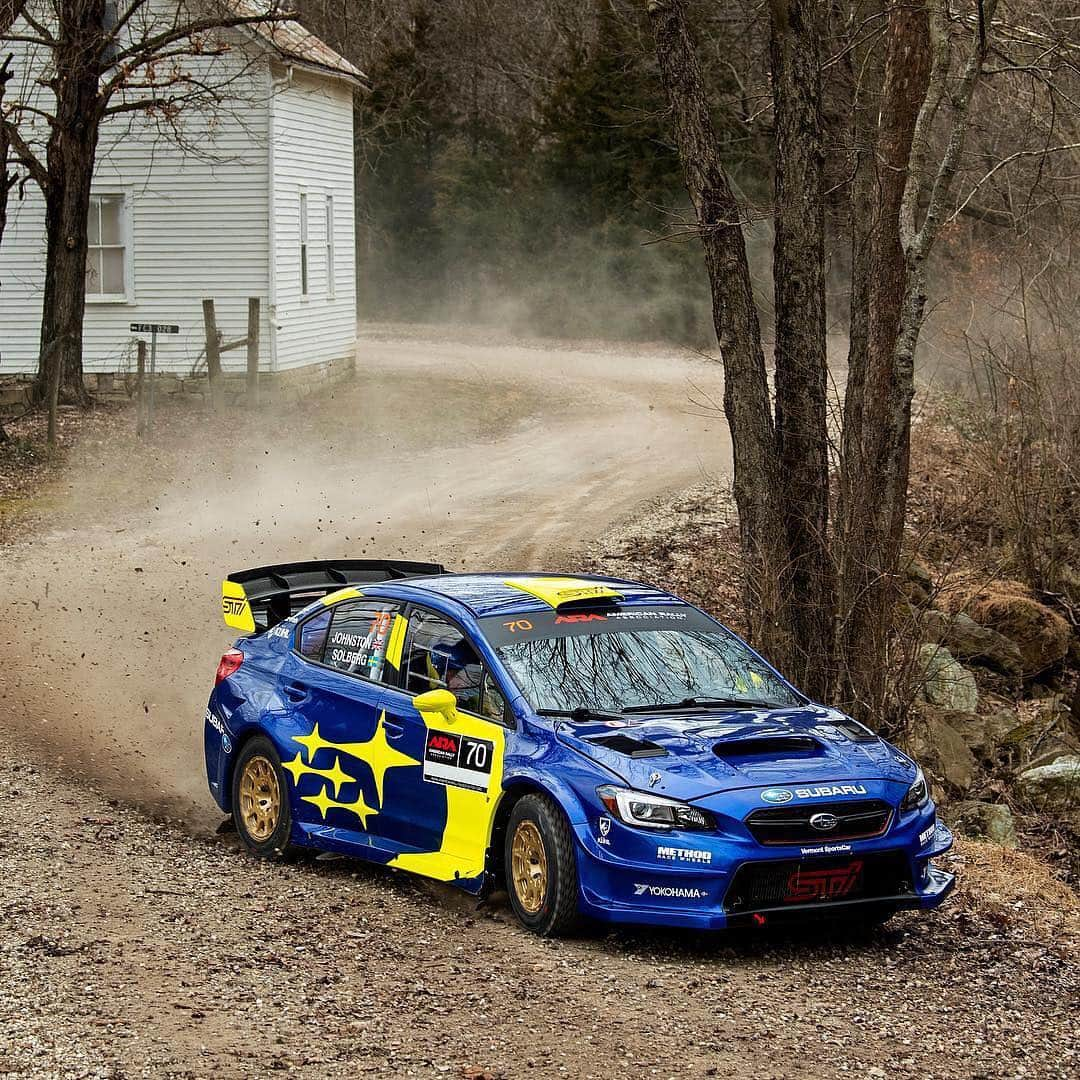 Subaru Rally Team USAさんのインスタグラム写真 - (Subaru Rally Team USAInstagram)「Welcome aboard @yokohamatire! 🤝✨ #Repost @yokohamatire ・・・ Things are getting loose in Missouri as testing for the 100 Acre Wood Rally gets underway. Yokohama Motorsports and @srtusa teamed up to equip both ‘19 WRX STIs with our rally-specific ADVAN A053. The drivers are @davidhiggins75, his co-driver @craigdrew75 in one car and 17-year-old rally phenom @oliversolberg01 and his co-driver @aaronjohnston_2, in the other. Stay tuned for more coverage from the #100aw.  Photos by: ©Matthew Stryker (@matthew.stryker), subaru.com/motorsports 2019 & ©Lars Gange, subaru.com/motorsports 2019  #yokohamatire #onyokohamas #yokohamamotorsports / #ADVAN #A053 / #rally #wrx #sti」3月16日 9時05分 - subarumotorsportsusa