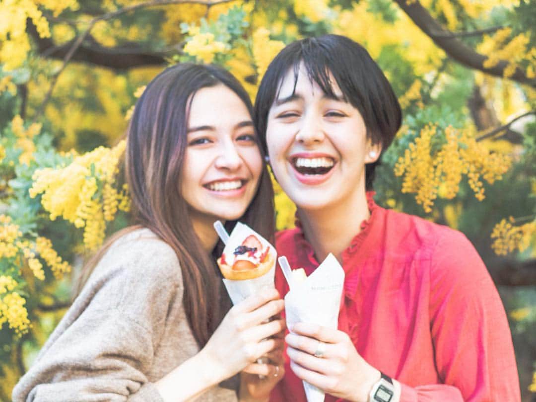 想乃さんのインスタグラム写真 - (想乃Instagram)「#bestfriend + #crepe + #mimosa = 💛🧡💛🧡」3月16日 9時15分 - sonoduly