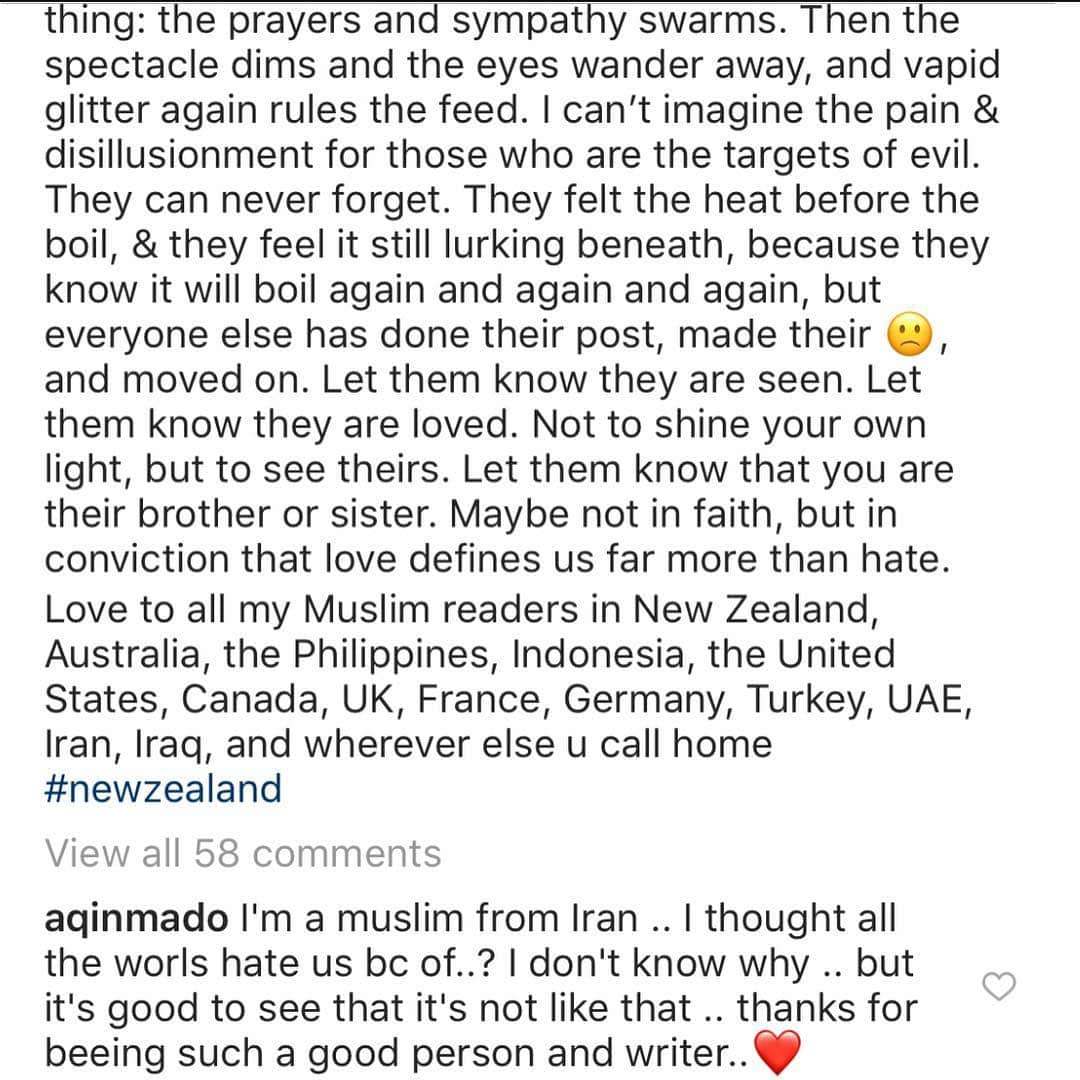 ホーランド・ロデンさんのインスタグラム写真 - (ホーランド・ロデンInstagram)「My dear friend @piercebrownofficial, in my humble opinion, articulated what I have not been able to accurately put into words for a long time. #newzealand I continue to have no words. We side with you that is humanity.」3月16日 10時46分 - hollandroden