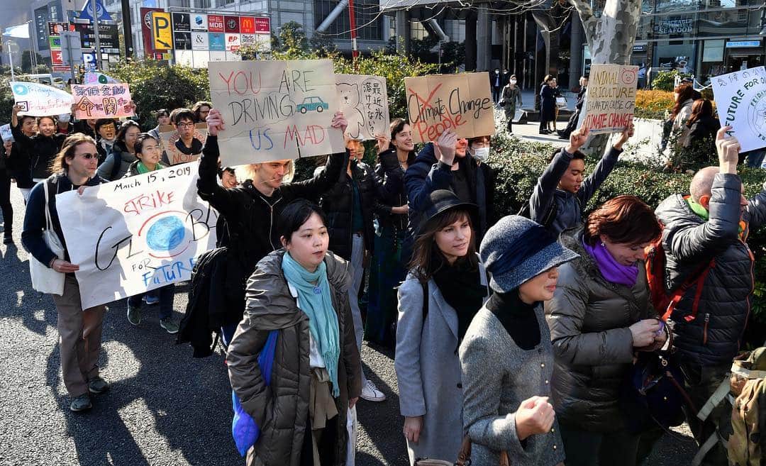 The Japan Timesさんのインスタグラム写真 - (The Japan TimesInstagram)「Participants in a rally calling for action on climate change — part of a worldwide "global strike" campaign — hold up signs on Friday in Tokyo's Shibuya Ward. About 80 people took part in the Tokyo event. The protests were inspired by Swedish teen activist Greta Thunberg, who camped out in front of Parliament in Stockholm last year to demand action from world leaders on global warming. (@miura.yoshiaki photos) . . . . . . #Japan #Tokyo #FridaysForFuture #ClimateStrike #schoolstrike4climate」3月16日 12時51分 - thejapantimes