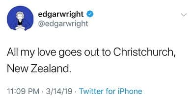 のインスタグラム：「I first went to New Zealand in 2004 and have happily returned there many times since. It’s been such a welcome destination for me and I am lucky to have so many friends and colleagues from this great country. All this just makes me even more profoundly upset about the sickening events of yesterday. My heart goes out to the Muslim community of Christchurch and all affected by this atrocity.」