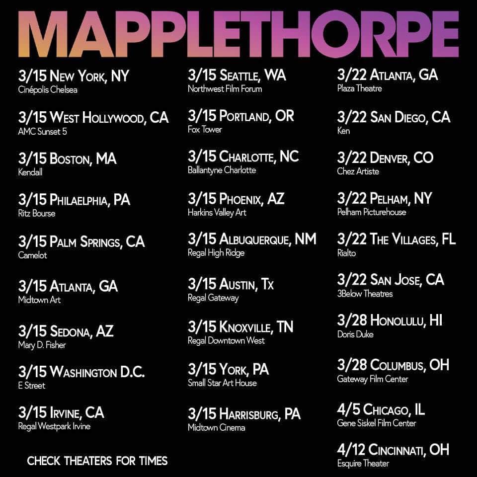 エリザ・ドゥシュクのインスタグラム：「THIS! This weekend, find your city & check out @mapplethorpemovie 🖤👏✨Audiences have been flipping over the film, so grateful & proud. Thx @goldwynfilms ! #mapplethorpe  #robertmapplethorpe #indiefilm #lgbt #lgbtq #art #film #filmphotography」