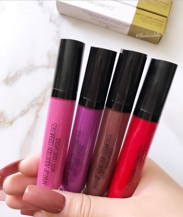 Makeup Addiction Cosmeticsさんのインスタグラム写真 - (Makeup Addiction CosmeticsInstagram)「We love this shot of some of our matte liquid lipsticks by @flawlesssdolls From left to right Dolly me up U-ni-corn  Wolof  Red Lou’s  #makeupaddiction #makeupaddict #makeupaddictioncosmetics  #makeupenthusiast #bbdaretoshare」3月16日 13時40分 - makeupaddictioncosmetics