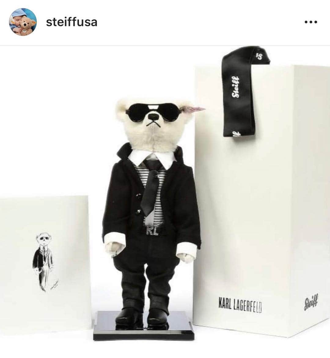 陳冠希さんのインスタグラム写真 - (陳冠希Instagram)「THANK YOU @steiffusa !!!! I WON THE LOTTERY FOR THE @karllagerfeld STEIFF BEAR !!!! ❤️」3月16日 14時17分 - edisonchen