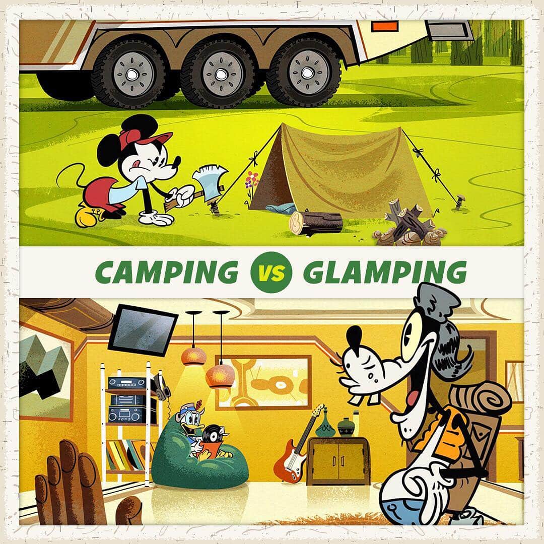 ミッキーマウスさんのインスタグラム写真 - (ミッキーマウスInstagram)「Ready to rough it? Do you camp like Mickey or glamp like Goofy & Donald?」3月17日 2時03分 - mickeymouse