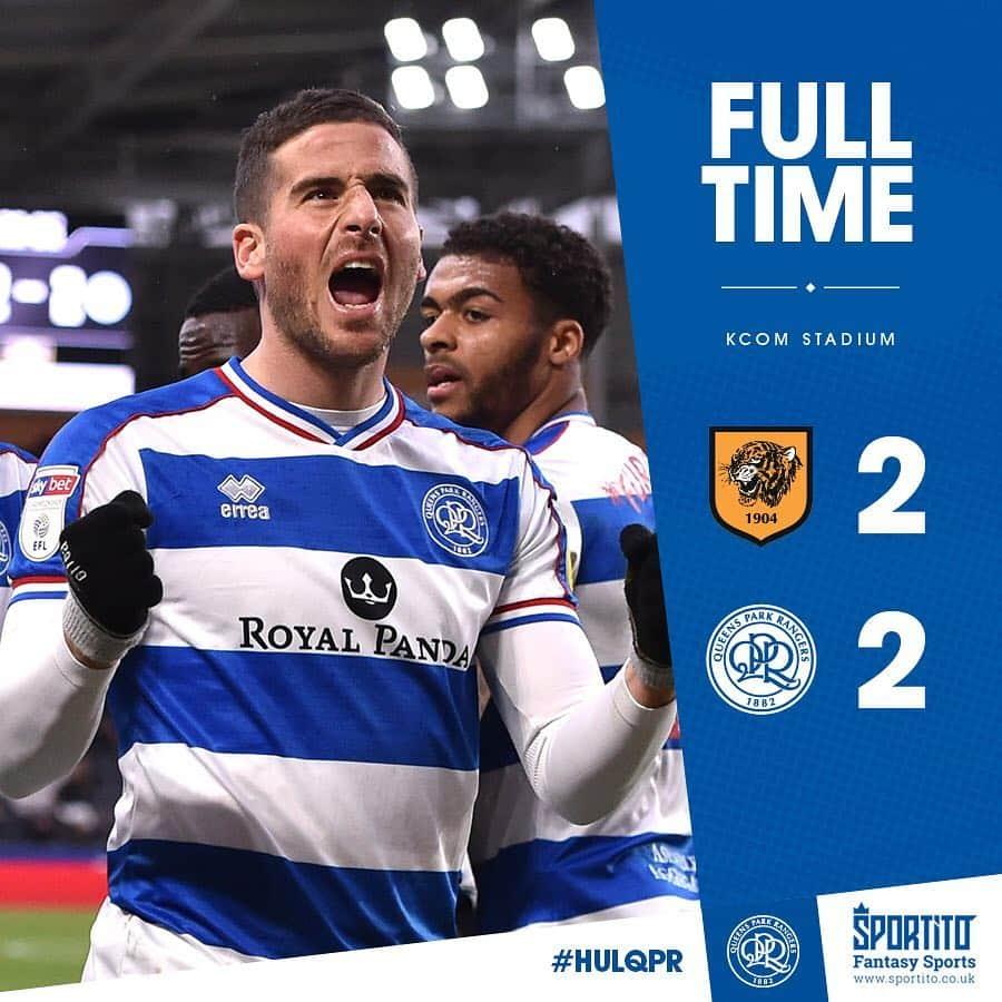 クイーンズ・パーク・レンジャーズFCさんのインスタグラム写真 - (クイーンズ・パーク・レンジャーズFCInstagram)「💪 One Hull of a comeback! #QPR come from 2-0 down to earn a point thanks to Josh Scowen and Tomer Hemed’s late goals. #HULQPR」3月17日 1時59分 - officialqpr