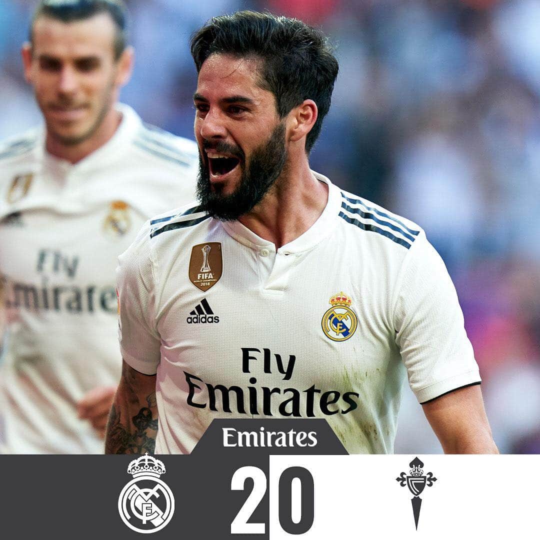 レアル・マドリードさんのインスタグラム写真 - (レアル・マドリードInstagram)「Real Madrid 2-0 Celta ⚽ 62' @IscoAlarcon ⚽ 77' @GarethBale11 #Emirates | #HalaMadrid」3月17日 2時22分 - realmadrid