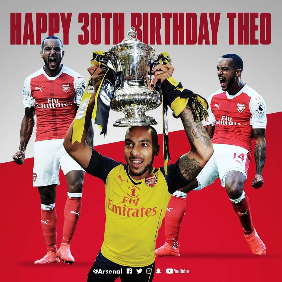 アーセナルFCさんのインスタグラム写真 - (アーセナルFCInstagram)「🎈 Happy birthday, Theo!⁣ 🎈⁣ ⁣ #Walcott #Arsenal #EmiratesFACup #Theo #ThreeO」3月16日 18時20分 - arsenal