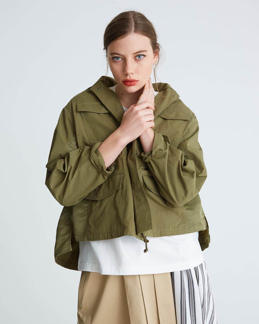 のインスタグラム：「. MILITARY	M65/MA1	COMBI	JACKET . . #リタジーンズトーキョー #ritajeanstokyo#tokyo#online#store#styling#coordinate#fashion#military#olive#jacket#ma1#m65#zozotown#zozo#isetan#isetanshinjuku#tokyobrand#tokyofashion#madeinjapan#rita」