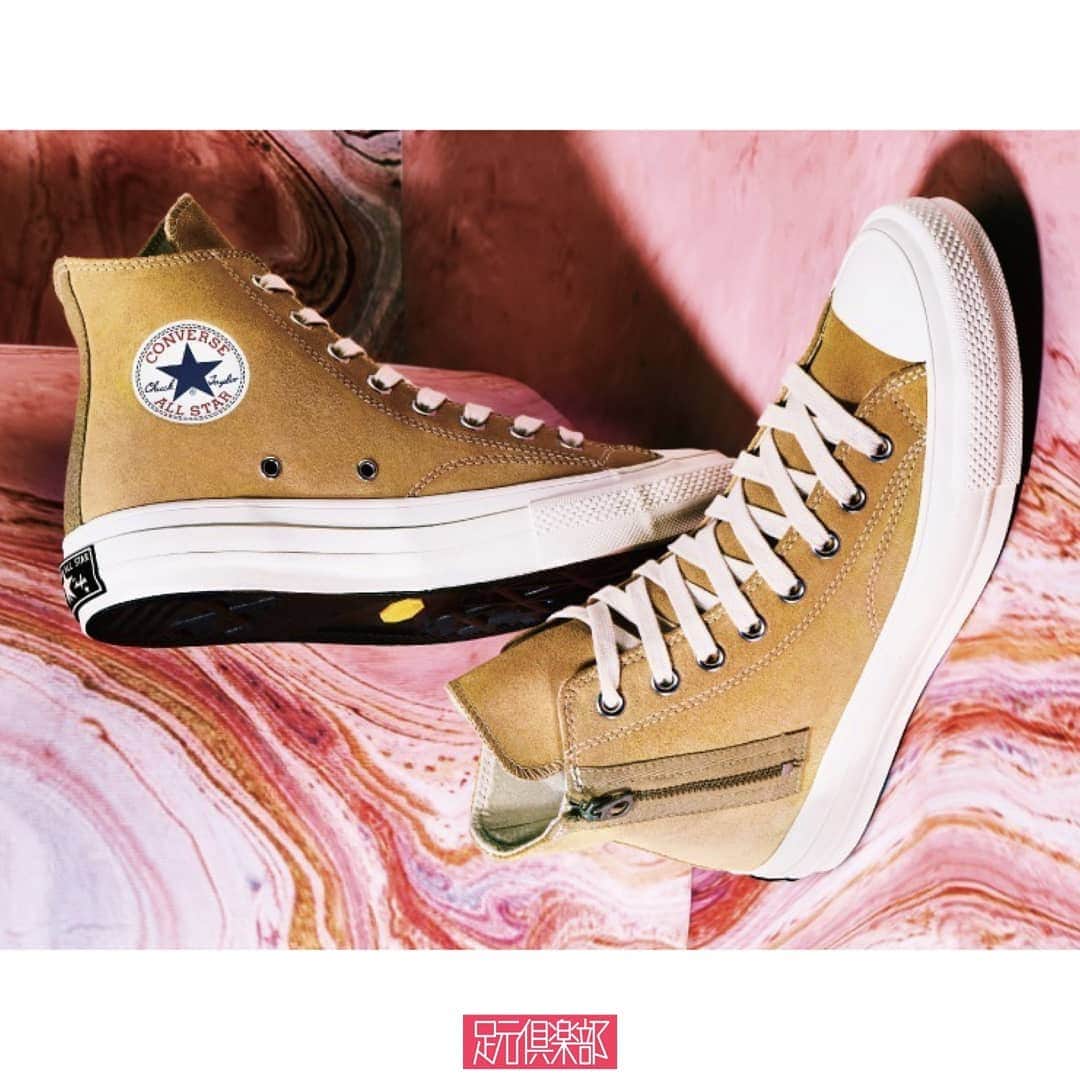 のインスタグラム：「【4/10発売予定】「CONVERSE」の最高位シューズライン「CONVERSE ADDICT」より2019SPRINGモデルが登場。 「依存する」「中毒」といった意味を持つ"ADDICT"は、「CONVERSE」ならではのクラシカルなシューズスタイルを継承しつつ、現代的な機能を搭載させたブランドライン。2019SPRINGでは国内ストリートの流行を生み出したキーマンでも知られるNIGOとのコラボレーションモデル『CHUCK TAYLOR SUEDE NIGO Z HI』が登場する。アッパーにはキメの細かい上質なスエードレザーを採用。着脱を容易にさせながら、デザインアクセントとなるヴィンテージファスナーをアウトサイドに配置した。 クラシカルシューズの定番『JACK PURCELL CANVAS』も今作ではADDICT仕様に。70年代のモデルよりインスパイアされ、ヒールパッチの立体加工、内甲ライナーに記載されたサイズ、ステッチングなどを忠実に再現。カラーはオーソドックスなホワイトとヴィンテージライクのマルーンの2色が展開される。 「CONVERSE ADDICT 2019SPRING」は4月10日よりセレクトショップを始めとする一部店舗で発売が予定されている。 .  ブランド : CONVERSE ADDICT モデル : CHUCK TAYLOR SUEDE NIGO Z HI / JACK PURCELL CANVAS . ▼今すぐフォローして最新情報をチェックしよう！ 【CONVERSE ADDICT 公式アカウント】 ⇒#@converse_addict08 . 詳細はプロフィールのリンクからどうぞ →@ashimoto.club . #converse #converseaddict #addict #NIGO #jackpurcell #コンバースアディクト #コンバース #チャックテイラー #ジャックパーセル #足元倶楽部 #足元クラブ #足元くら部 #足元#あしもと倶楽部 #スニーカー #スニーカーコーデ #スニーカー同好会 #キックス #靴 #スナップ #ファッションスナップ #ストリートスナップ  #今日の逸足 #逸足 #운동화 #kicks#newkicks」