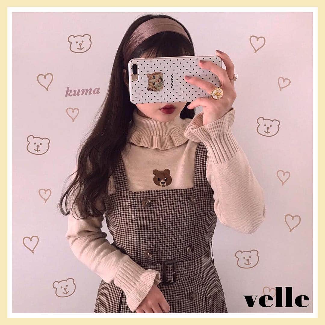 R i R y (リリー)さんのインスタグラム写真 - (R i R y (リリー)Instagram)「~クマさんコーデ~﻿﻿ ﻿﻿ @selectshop_lumignon のくまちゃんニット！﻿ 可愛すぎる〜❤︎﻿﻿ ﻿﻿﻿ Photo by﻿﻿﻿ @30mmio﻿ ﻿﻿﻿ ✴︎---------------✴︎---------------✴︎﻿﻿﻿ ﻿﻿﻿ ▶▶サイト&SNSで掲載する写真を募集中📸﻿﻿﻿ カワイイ写真が撮れたら、@velle.jpをタグ付けするか、ハッシュタグ#velle_jp をつけて投稿してみてね♪﻿﻿﻿ ﻿﻿﻿ velle編集部と一緒にカワイイで溢れるvelleを創っていこう😚」3月16日 20時10分 - velle.jp