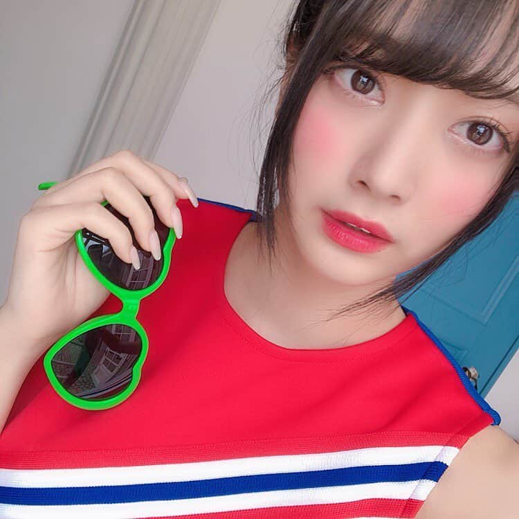 山口はのんのインスタグラム：「チアなり〜﻿☺️👑 ﻿ #selfie #selca #自撮り #セルフィー #チア #USA」