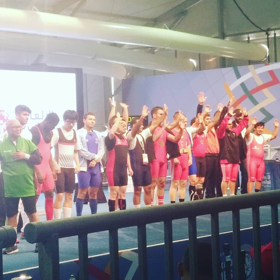 PJクォンさんのインスタグラム写真 - (PJクォンInstagram)「The introduction of the athletes for this round of #powerlifting #specialolympicsad #meetthedetermined」3月16日 21時57分 - pjkwong
