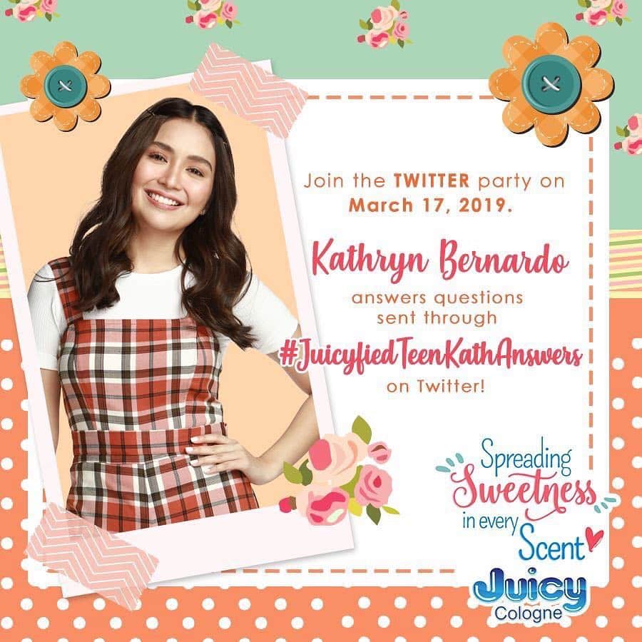 Kathryn Bernardoさんのインスタグラム写真 - (Kathryn BernardoInstagram)「Hi! Join me tomorrow, March 17, at 4PM as I go on Facebook live with Juicy Cologne! Send me your questions with the hashtag #JuicyTeenKathAnswers on @juicy_cologne’s Twitter page. Excited to answer all your questions! See ya💗」3月16日 23時23分 - bernardokath