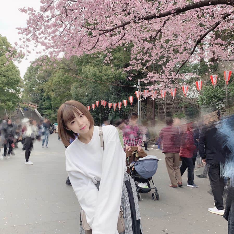福山梨乃さんのインスタグラム写真 - (福山梨乃Instagram)「暖かくなったらピクニックしたい〜、花より団子です〜🍡笑 . #アキシブproject#アキシブ#akishibu#akishibuproject#idol#アイドル#japan#ueno#okachimachi#uenostation #uenopark#上野公園#上野公園の桜#上野#上野駅#sakura#cherryblossominjapan#sakurablossom#ボブ#透明感カラー#春コーデ#白tシャツ#jouetie#チェックスカート#春服#uenoparktokyo#sakurajapan#桜の花びら」3月16日 23時29分 - rinomaru_