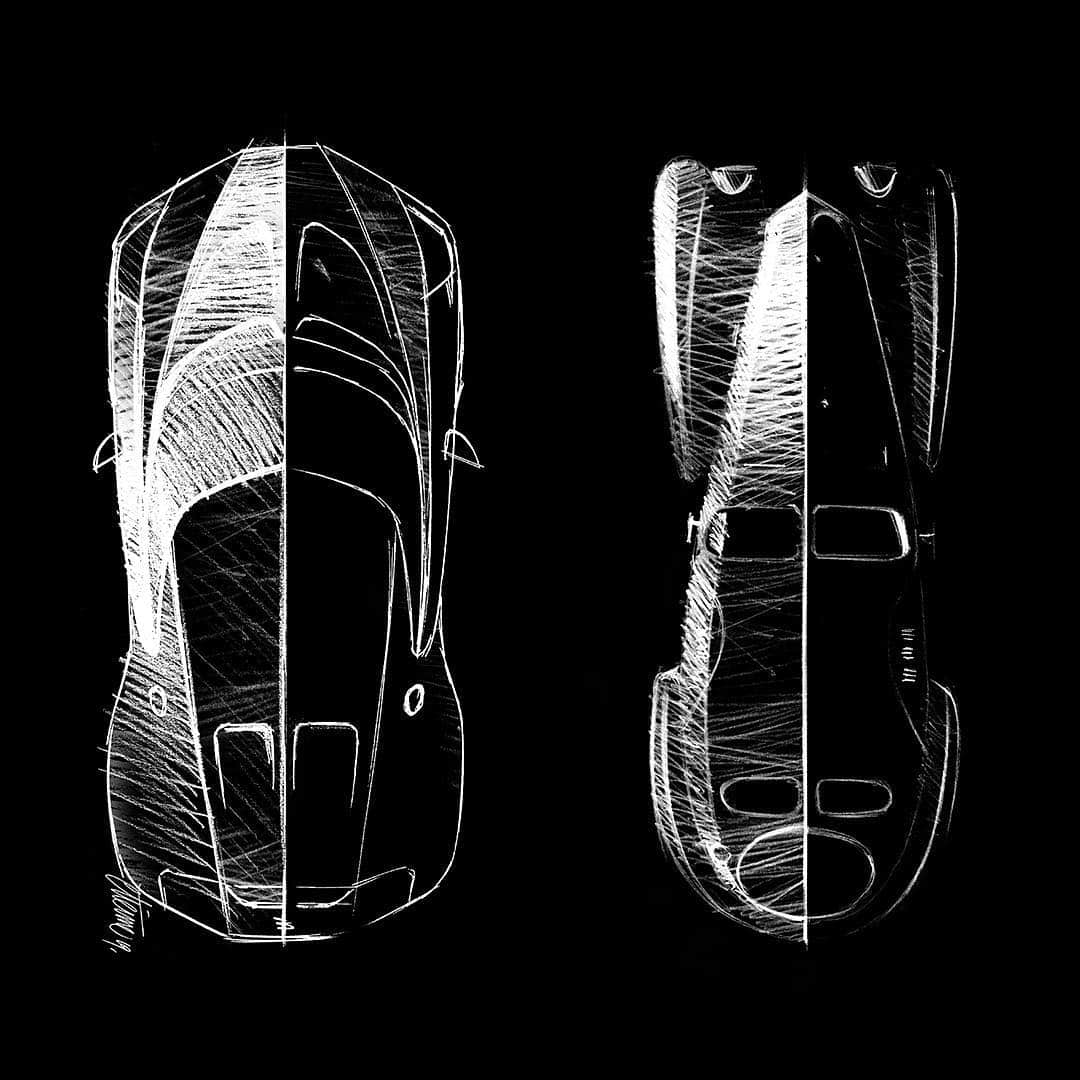 ブガッティさんのインスタグラム写真 - (ブガッティInstagram)「Take a look at the first sketches of when the idea of La Voiture Noire was born. #Bugatti #Bugatti110Years #Bugatti110Ans #LaVoitureNoire #BugattiAtlantic #Type57SC  #GenevaInternationalMotorShow #GIMSSwiss #BugattiDesgin #BugattiSketches」3月16日 23時59分 - bugatti