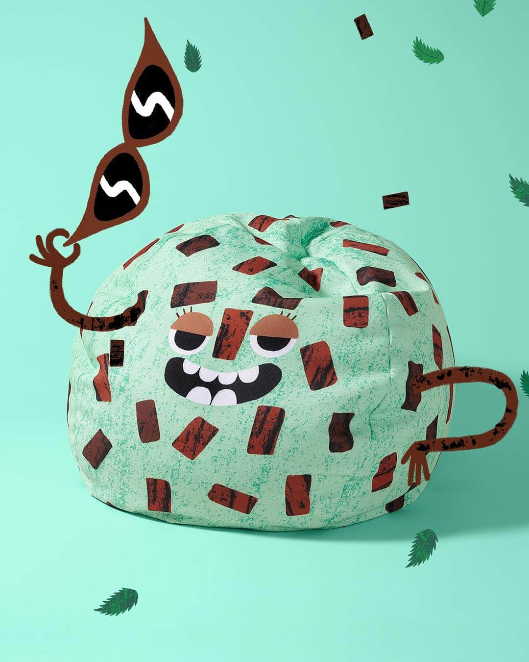 のインスタグラム：「**This item is no longer available** Gimmies Swag Drop DAY 13! Today, we’re dropping our Chillin’ Mint Chocolate Chair—a seat that looks good enough to eat! Comfy and cozy, it creates chill vibes in any room. Only 20 available! Be one of the first 20 entrants on Saturday, March 15th to win our Chillin' Mint Chocolate Chair. Link in bio!」