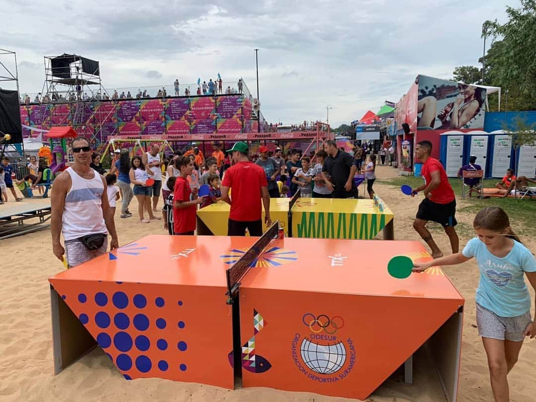 ITTF Worldさんのインスタグラム写真 - (ITTF WorldInstagram)「TTX fun at the South American Beach Games 🏖️🏓🤩」3月17日 10時31分 - wtt