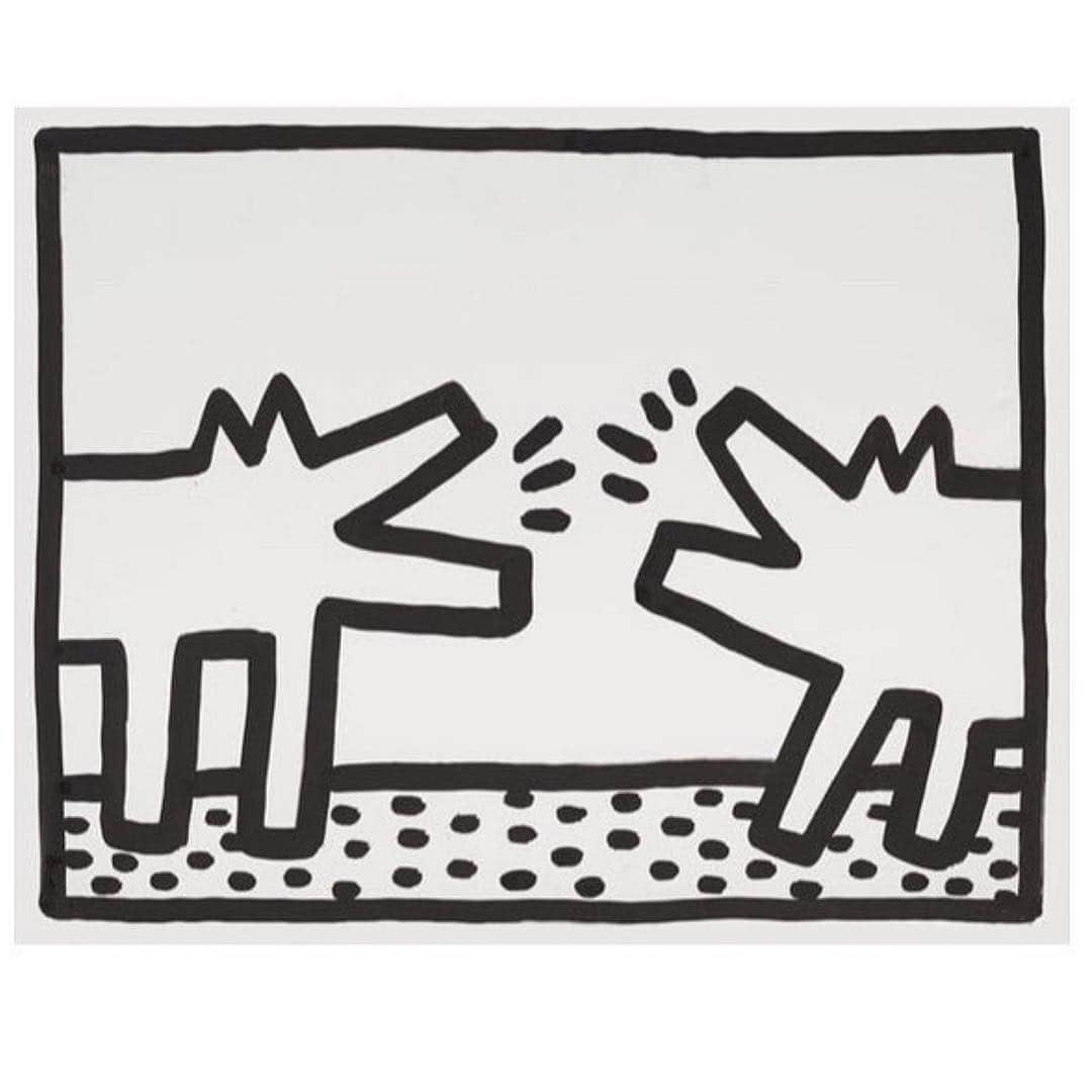 KAWSONEさんのインスタグラム写真 - (KAWSONEInstagram)「Great Haring show if you’re in Brussels! Keith Haring’s “Pop Shop Drawings” at @gladstone.gallery (Brussels) Created in the late 1980s, this series of Sumi ink drawings served as the underlying artwork for prints and merchandise at Haring’s iconic New York City Pop Shop. The show runs March 13 – April 13, 2019, and a catalogue with an essay by Brad Gooch will accompany the exhibition. #KeithHaring #PopShop」3月17日 3時52分 - kaws