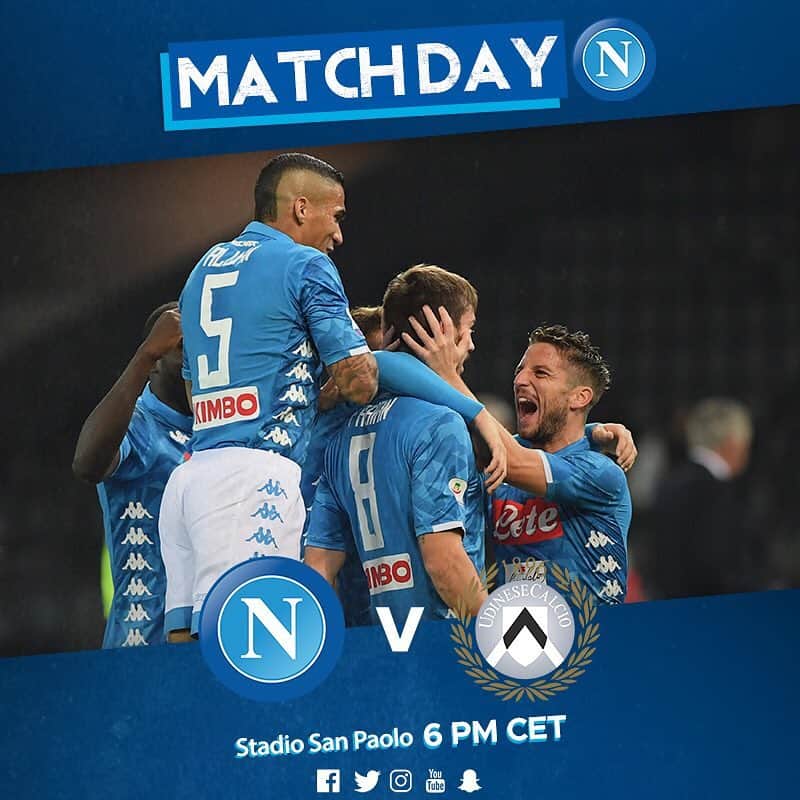 SSCナポリさんのインスタグラム写真 - (SSCナポリInstagram)「📌 March 17 - 6 PM CET 🏟 Stadio San Paolo ⚽️ #NapoliUdinese ‪🇮🇹 @SerieA ‬ ‪💙 #ForzaNapoliSempre ‬」3月17日 19時43分 - officialsscnapoli