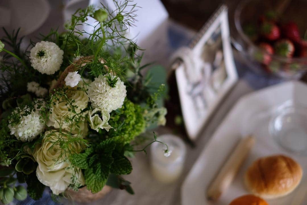 maggydaisyのインスタグラム：「_ デイジーに素敵なお花が届いたよ❁  なによりお気持ちが嬉しかった ありがとうございます 前を向かないとね」