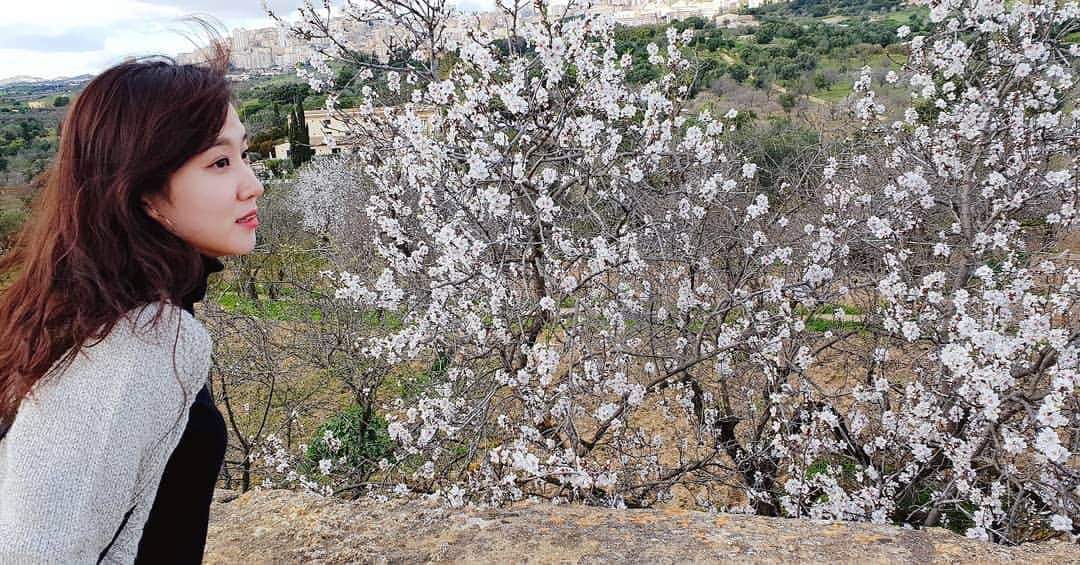 パク・ウンビンさんのインスタグラム写真 - (パク・ウンビンInstagram)「#Agrigento #아몬드꽃」3月17日 19時52分 - eunbining0904