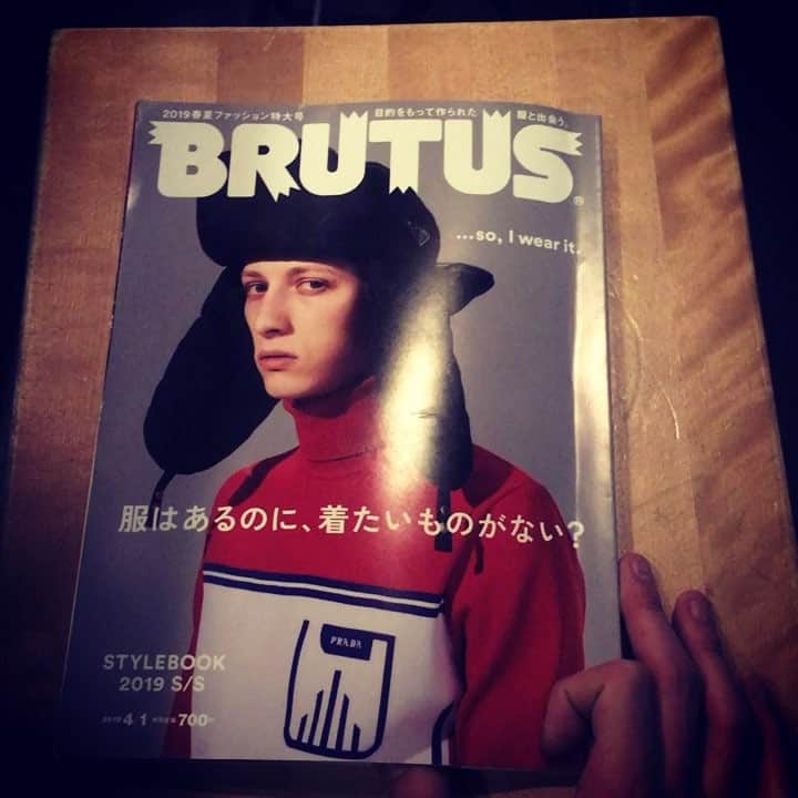 ノゾムのインスタグラム：「祝  広告 #BRUTUS #stoneisland」
