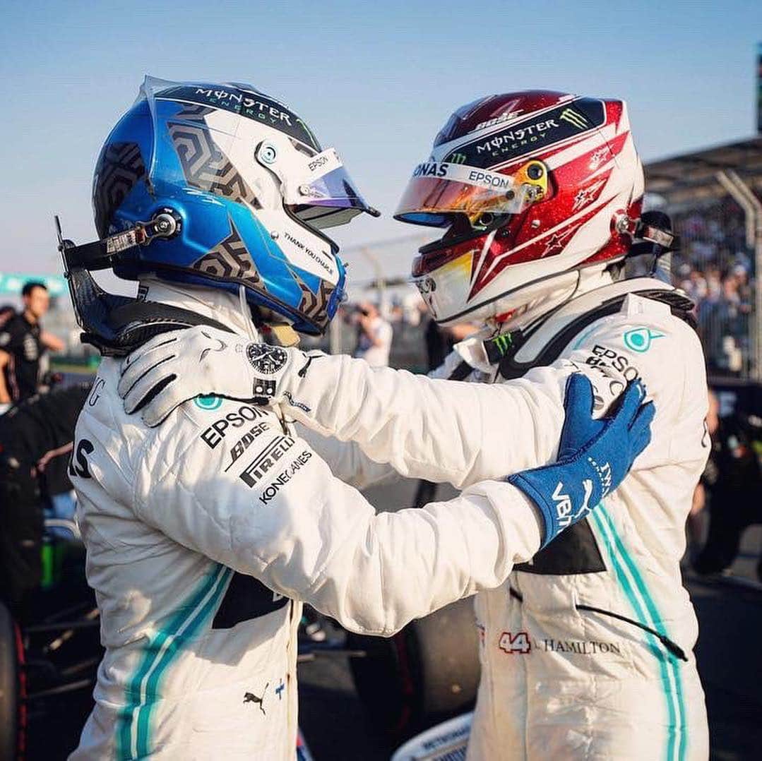 IWCさんのインスタグラム写真 - (IWCInstagram)「Congratulations to @valtteribottas and @lewishamilton for securing a 1-2 finish for @mercedesamgf1 at the #AusGP. What a way to kick off the season. #IWCRacing」3月17日 17時46分 - iwcwatches