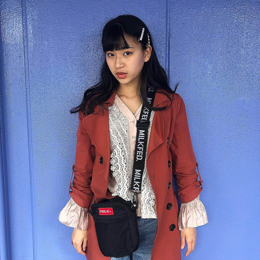 杉山緋那さんのインスタグラム写真 - (杉山緋那Instagram)「#ootd 🥰  スプリングコートまだ寒かった.. . . . . . #杉山緋那 #sunmusic #jk #jkブランド #jk1 #インスタ映え #ootd #ootdfashion #milkfed #gu #スプリングコート #springcourt #おしゃれさんと繋がりたい #おしゃれ #お洒落さんと繋がりたい #オレンジメイク」3月17日 17時49分 - hinasugiyama_official