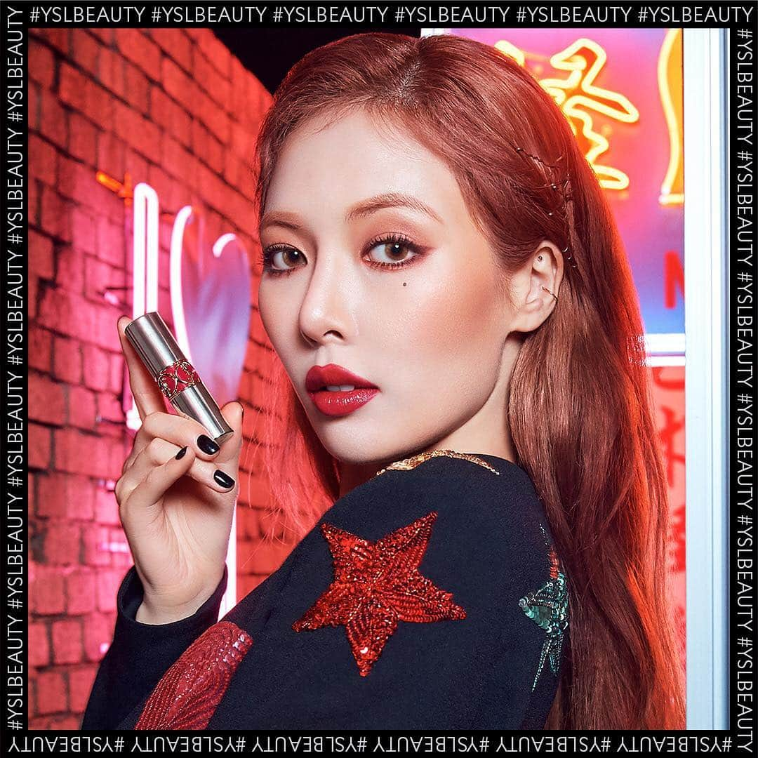 Yves Saint Laurent Beautyさんのインスタグラム写真 - (Yves Saint Laurent BeautyInstagram)「REGRAM: Even in a neon room - you’ll be the most shining @Voguekorea @hyunah_aa VOLUPTE PLUMP-IN-COLOUR in N°6 LUNATIC RED #yslbeauty #volupteplumpincolour #neonparty」3月17日 18時15分 - yslbeauty