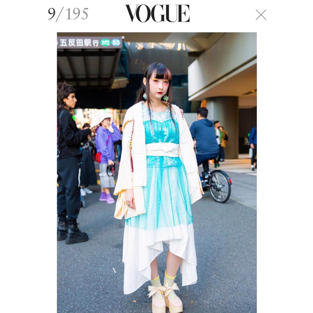 RinRinさんのインスタグラム写真 - (RinRinInstagram)「Last few photos from last season of tokyo fashion week~ can’t wait for AW19 Tokyo fashion week to start tomorrow! (📸 @emilymalan for Vogue UK | @jeong_jaehoon | @tokyofashion for Vogue) . . Top: #memuse Bottom: Memuse Jacket:  #ラッキー大吉 (remake vintage kimono) #リメイク #luckydaikichi  Belt: #used #中古  Socks: #paydesfees  Shoes: #tokyobopper  Earrings: #theivytokyo @theivytokyo . . #rinrindoll #tokyofashionweek #japanesefashion #tokyofashion #harajukufashion #remakefashion #usedfashion #rinrinootd #amazonfashionweek #afwt #fwt #fashionweektokyo #vogue #voguestreetstyle #vogueuk #britishvogue #voguemagazine #emilymalan #ユーズド #ビンテージ #リメイク古着」3月17日 18時30分 - rinrindoll