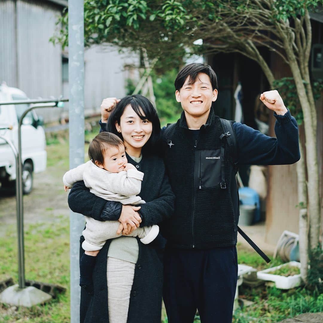 Takafumi Gotoのインスタグラム：「本日は久美浜巡業の太田家。我が家にもよってくれました👨‍👩‍👧はじめましてのおすずさん。かわうぃ〜ね😍」