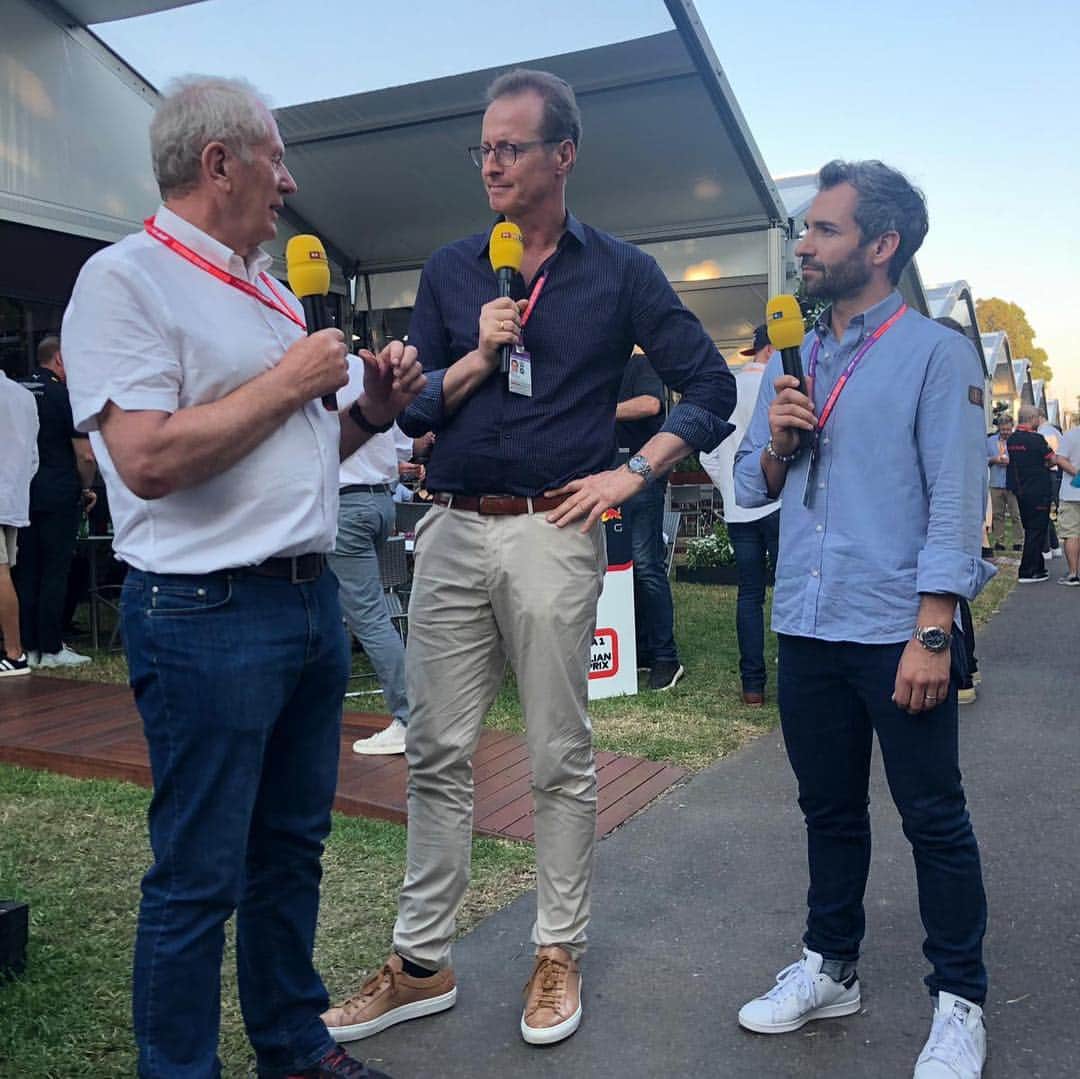 のインスタグラム：「Great day with @rtl.tv @rtl_formel1 enjoyed that a lot. Thanks to the whole team!  How did you like our new grid procedure? Means more infos from the grid ( Florian König and me ) more interviews from @kai_ebel ... hope you liked it.... give us some comments  #f1 #melbourne #rtl #racing #tv」