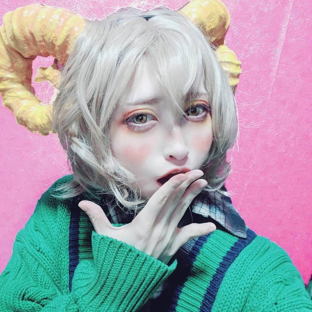 のむらこいちさんのインスタグラム写真 - (のむらこいちInstagram)「羊系🤔💜 #horn #cosplay #devil #fairykei #yellow #ツノ #コスプレ #cawaii #sheep #makeup #カラーメイク」3月17日 21時48分 - nmr51san