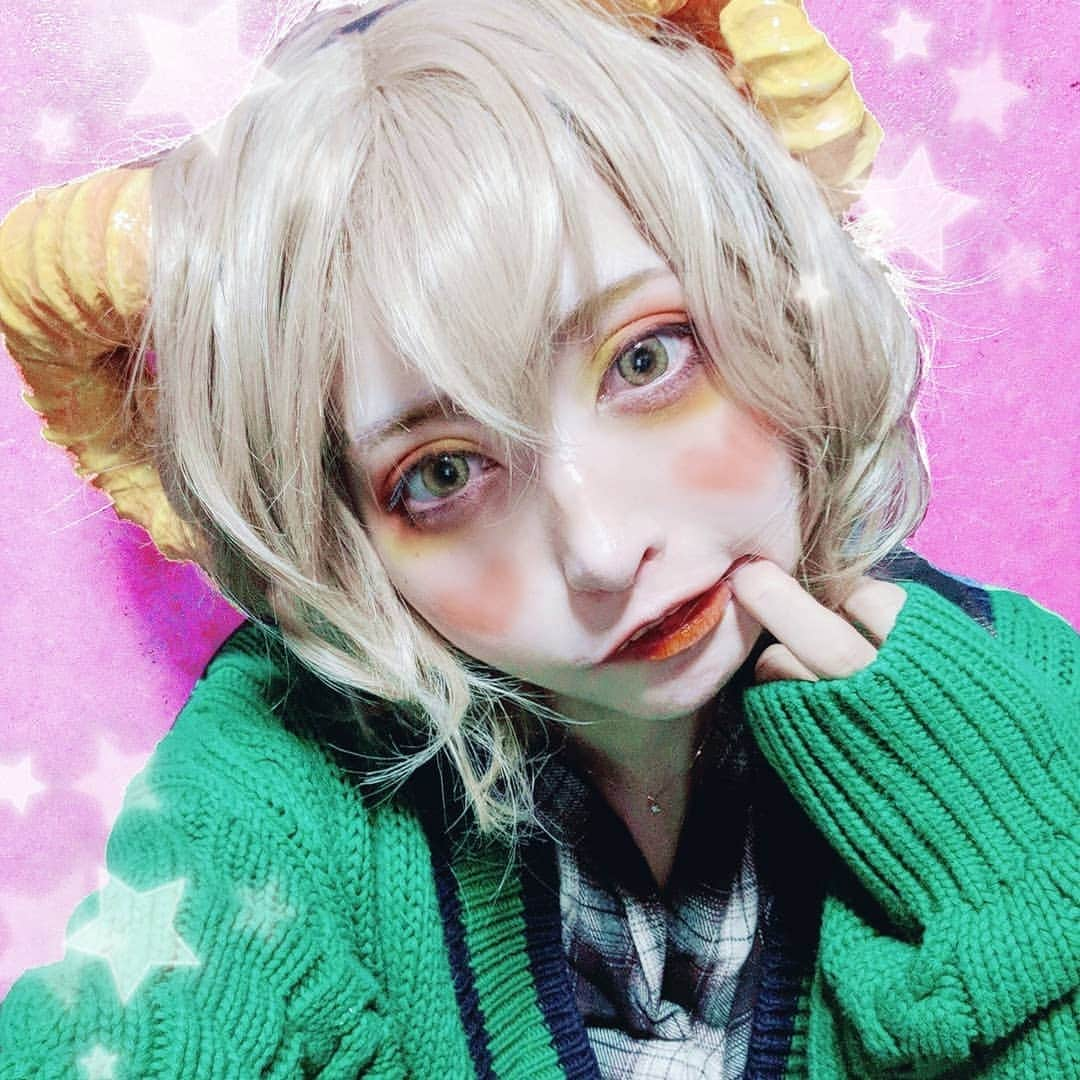 のむらこいちさんのインスタグラム写真 - (のむらこいちInstagram)「羊系🤔💜 #horn #cosplay #devil #fairykei #yellow #ツノ #コスプレ #cawaii #sheep #makeup #カラーメイク」3月17日 21時48分 - nmr51san