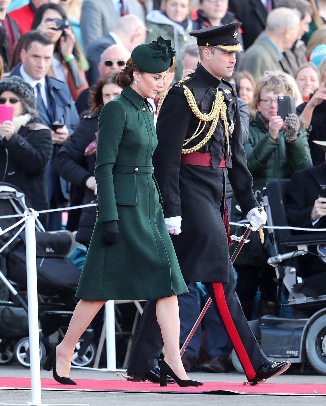 Just Jaredさんのインスタグラム写真 - (Just JaredInstagram)「#PrinceWilliam and #KateMiddleton (in @alexandermcqueen) attend the Irish Guards St. Patrick’s Day parade. #IrishGuards #StPatricksDay #AlexanderMcQueen Photos: WENN」3月17日 21時52分 - justjared