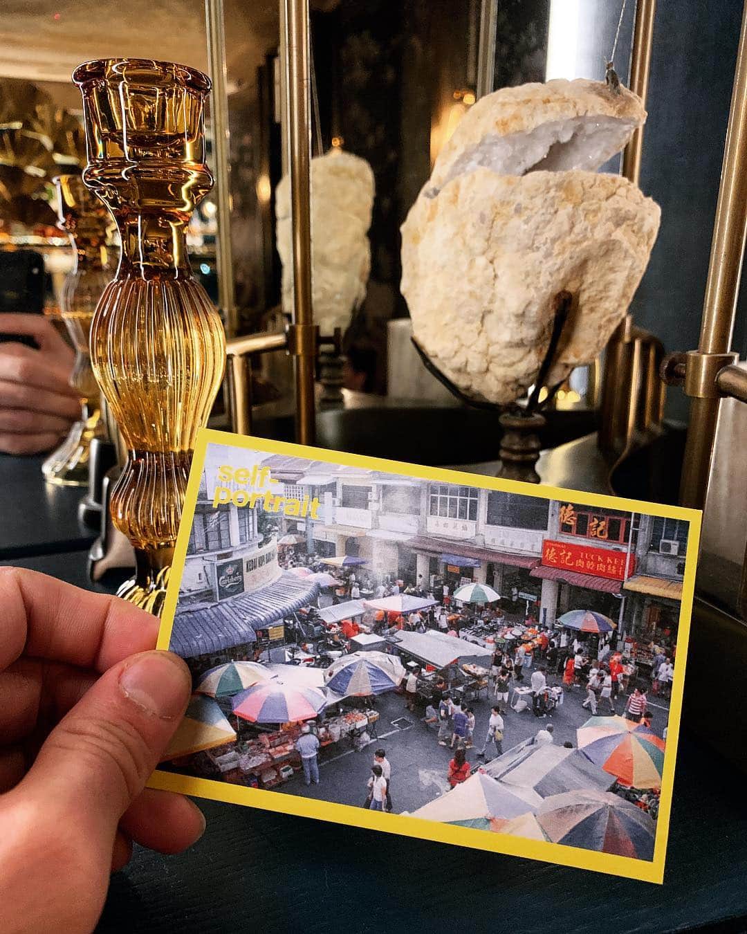SELF PORTRAITさんのインスタグラム写真 - (SELF PORTRAITInstagram)「My dad will be very happy to see his shop in my postcard for the trip! (Red sign, top right) #sunseaSP」3月17日 22時01分 - mrselfportrait